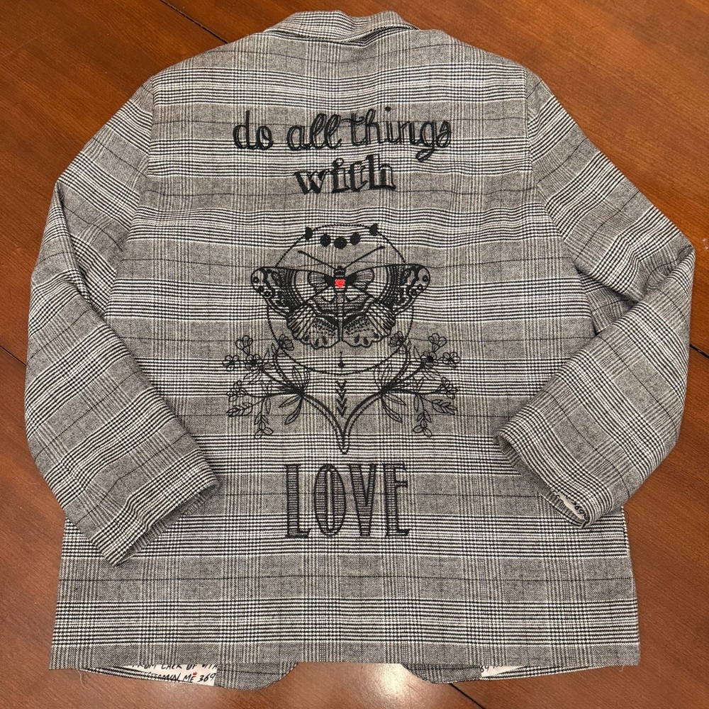 Me369 Embroidered Blazer Size M - Picture 5 of 7
